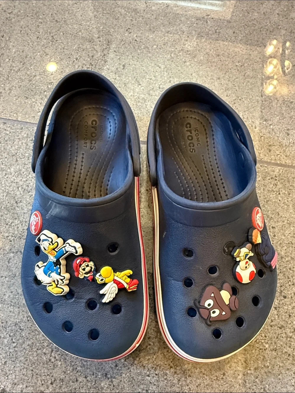 Kids Navy Croc withCharms